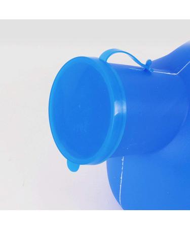 2000mL Urinals for Men -Thick Plastic Mens Bedpan Bottle with Lid - Male Portable Pee Bottles - Travel Urine Collection Containers(Blue) Happy - Buy Online on GoSupps.com