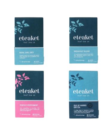 Eteaket Leaf Tea Co Infusion & Black Tea-Bag Pick N Mix - Choose From with 5 Flavours | Breakfast Blend Isle of Harris Gin Perfect Peppermint Royal Earl Grey - Pack of 3