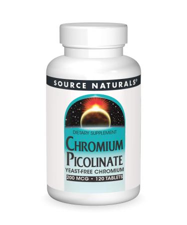 SOURCE NATURALS Chromium Picolinate 200 Mcg Tablet, 120 Count - Buy Online on GoSupps.com