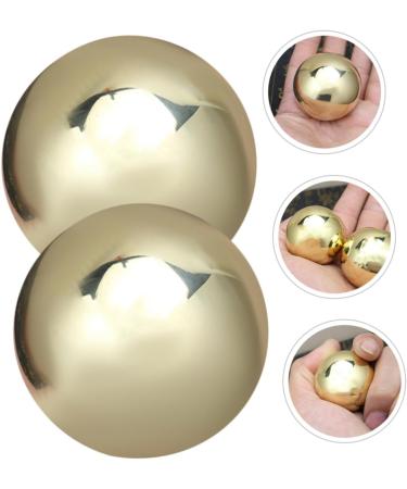 Fomiyes Vibrating Massage Balls - Handball & Finger Massage for Relaxation & Fitness - 1 Pair of Decorative Brass Palm Balls - Buy Online on GoSupps.com
