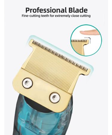 Professional Hair Clipper Transparent Design Waterproof Hair Trimmer Cordless with LED Display Ceramic Blade for Man Kids Family Salon - Buy Online on GoSupps.com