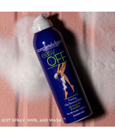Completely Bare Easy OFF Foaming Hair Removal Spray - Moisturizing Shea Butter & Aloe Vera for Smooth Skin | International Shipping - Buy Online on GoSupps.com