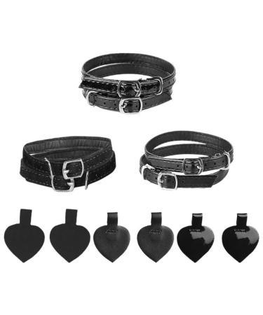 Healifty Detachable Shoe Straps Heel Cushion Pads PU Leather Shoe Straps 6 Pcs High Heels Anti Slip Shoe Strings Ankle Shoelace Accessories for Women Girls Heel Grips Buckle Anti Loose Shoelace