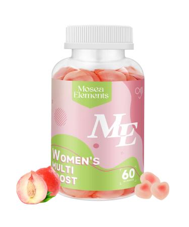 Methylated Multivitamin for Women Gummies Inositol Folate Vitamins A C D3 E B12 K2 Herbal & Mineral Blend Daily Vegan Gummy for Hair Skin Energy Immune Support 60 Count