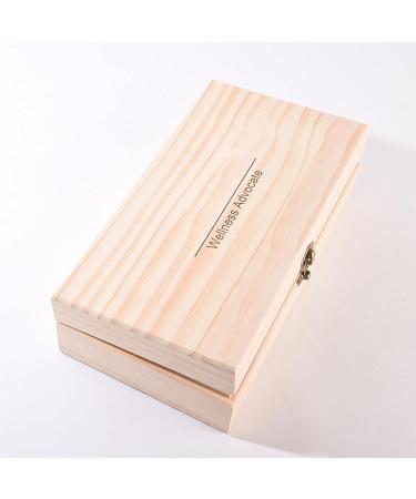 Toseky Essential Oil Storage Box - Wooden Organizer with 25 Grids for Essential Oils & Plants | Perfect Essential Oil Kit - Buy Online on GoSupps.com