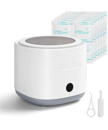 Ultrasonic Cleaner, 30W Upgrade Portable Retainer Cleaner Machine with 24 Retainer Cleaning Tablets, 42kHz 5 Min to Effectively Cleaning Retainer, Mouth Guard, Denture, Jewelry