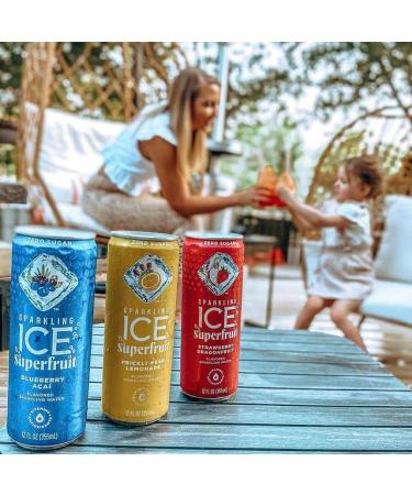 Sparkling ICE Superfruit Variety Pack - 12 Fl Oz Cans, Zero Sugar - Strawberry Dragonfruit Blueberry Acai Pear Lemonade | Pack Of 12 - Buy Online on GoSupps.com
