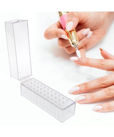 BestAlice Nail Drill Bits Holder 30 Holes Dustproof Stand Displayer Organizer Container for Nails Acrylic Nail Drill Bits Display Organizer Container Box Manicure Tools For Home Use