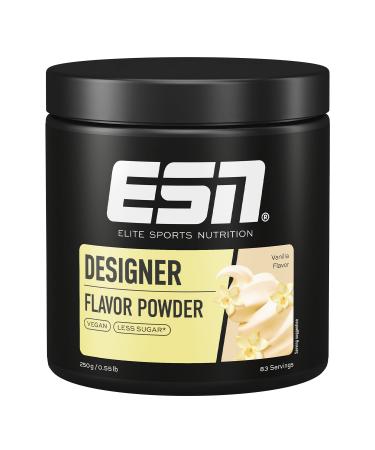 ESN Designer Flavor Powder Vanilla 250 g flavor powder for sweet without a lot of sugar and calories tested quality - made in Germany vanilla 250 g (1 Pack)