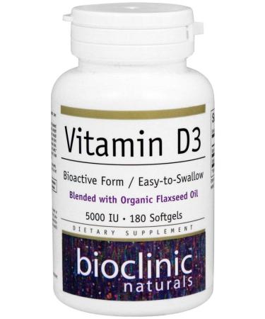 Bioclinic Naturals - Vitamin D3 5000 IU 180 Softgels