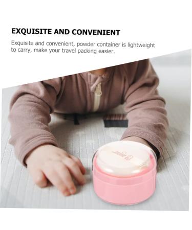 GAFOKI 4pcs Baby Powder Puff Travel Dispenser - Pink Loose Powder Puff Container for After-Bath Use - Buy Online on GoSupps.com