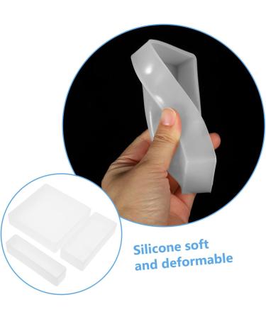TEHAUX Large Resin Molds 3pcs Resin Table Mold Epoxy Resin Silicone Molds Casting Molds for Rectangle Manual Accessories Resin Molds White 10X10cm - Buy Online on GoSupps.com