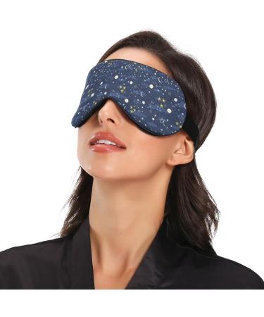 ElliTarr Galaxy Navy Sleep Mask - Light Blocking Eye Cover for Men and Women - Buy Online on GoSupps.com
