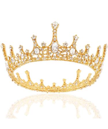 NODG Gold Crowns for Women Gold Queen Tiaras for Women Crystal Wedding Crown for Women Vintage Birthday Tiaras for Women Party Hair Accessories - Buy Online on GoSupps.com