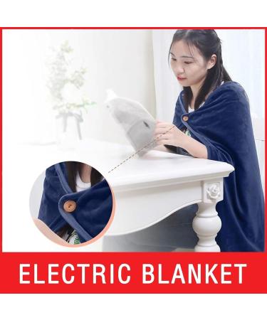 WLP Electrically Heated Wrapper - USB Heated Flannel Blanket | Portable Overload Comfort in Dark Gray - Buy Online on GoSupps.com