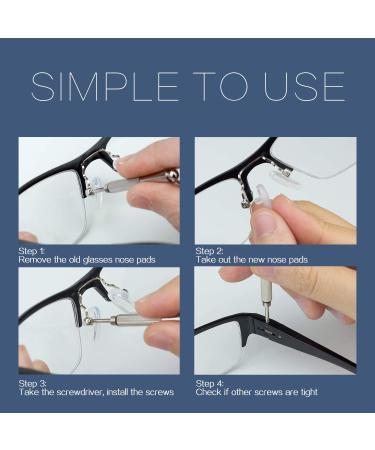 Nirrn Soft Silicone Eyeglass Nose Pads(12 Pairs) Upgraded Air Chamber Eyeglasses Nose Pad 15mm Screw-in Glasses Nose Pad Set Fits Most Glasses With Screws (Drop shape) - Buy Online on GoSupps.com