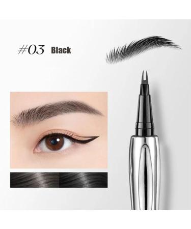 Cooklesa Eyebrow Cooklesa 2024 Upgraded Natural Waterproof Eyebrow Pen with Microfine Tip Two-Pronged Eyebrow Pencil 3D Long-Lasting Natural Waterproof Microblading Eyebrow Pen Makeup (Black) - Buy Online on GoSupps.com