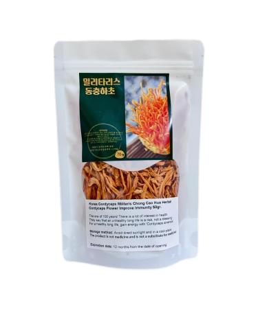 Korea Cordyceps Militaris. Herbal Cordyceps Dried Flower 70gr. Perfect for Infusion as a Tea and use in Vegetable Salads