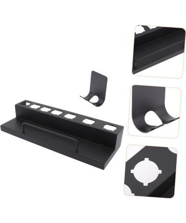 Healeved Curling Iron Rack Blow Dryer Holder Styler Holder Wall Mounted Curler Holder Black Stainless Steel - Buy Online on GoSupps.com