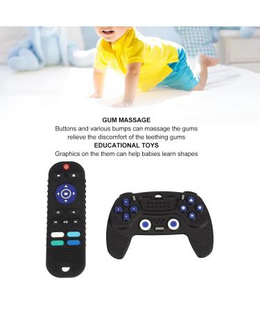 Remote-Controlled Silicone Bite Toys for Babies - BPA-Free Educational & Sensory Play: Colorful Gum Massage Fun (Blue Cyan) - Buy Online on GoSupps.com