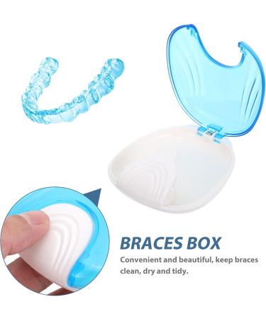 Doitool Dental Care Box - 2-Piece Press Type Storage for Prosdese Picked Cabinet & Mouth Guards - Blue | International Shipping Available - Buy Online on GoSupps.com