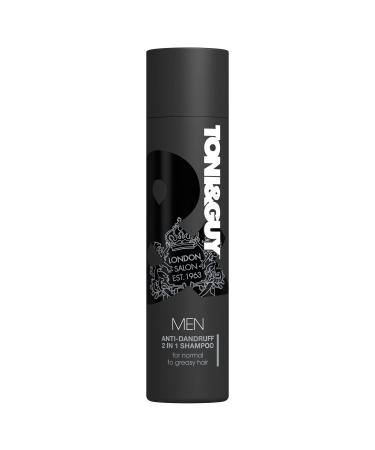 Toni & Guy Men Anti Dandruff 2 in 1 Shampoo Cleanses Greasy Hair and Soothes Itchy Scalp 250ml 250 ml (Pack of 1) Anti-Dandruff
