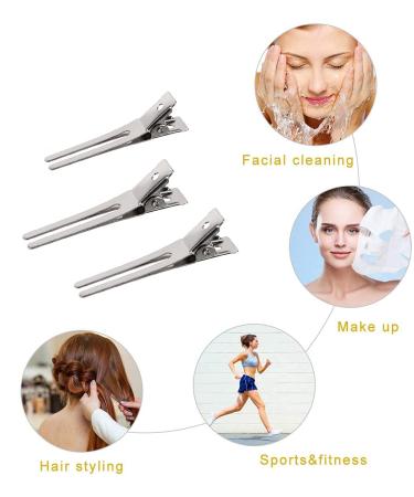 ZEACct 50 Metal Alligator Hair Clips - Double Prong Curl Clips & DIY Accessories for Women & Girls - Buy Online on GoSupps.com