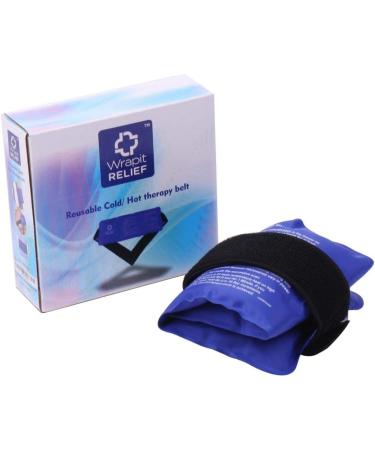 Wrapit Relief Large Gel Ice Pack with Strap - Hot/Cold Pain Relief for Knee, Back, Ankle, Neck & Shoulder - Freezable & Microwavable for Sports Recovery - Buy Online on GoSupps.com