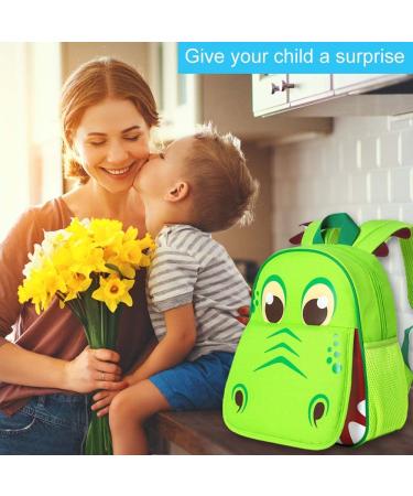 Dinosaur Backpack for Boys 12-Toddler Preschool Cute Animal Schoolbag-Green - Buy Online on GoSupps.com
