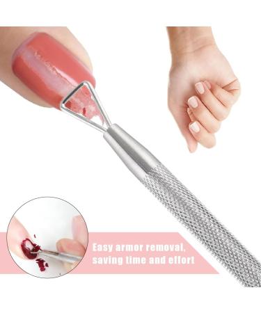 Tadipri 6 Pieces Manicure Pedicure Grooming for Care Skin Blade V Shape Stainless Steel Hypo-Allergenic Professional Cuticle Pusher Stainless Steel - Buy Online on GoSupps.com