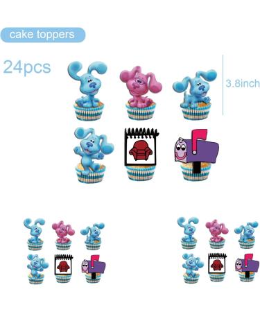 Denoar 25Pack Blues Clues Cake Toppers Cupcake Toppers Blues Clues Birthday Party Decoration Cake Decorations for Blues Clues Birthday party Supplies - Buy Online on GoSupps.com