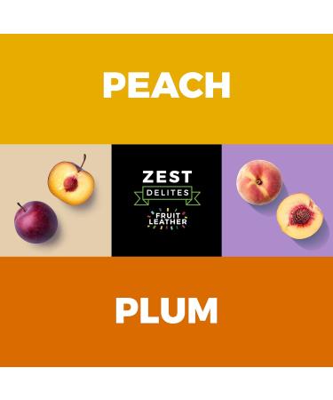 Zest Delites Dried Fruit Roll Ups 25g x 10 - Mediterranean Flavored, Gluten Free & Vegan Snacks - Peach Plum Fruit Leather - Healthy Snacks for Adults and Kids - Buy Online on GoSupps.com