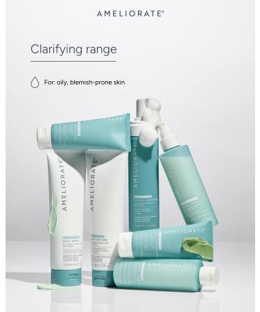 AMELIORATE Clarifying Facial Toner 200ml | Clinically Proven Pore Refining Toner for Blemish Prone Skin | Exfoliates & Brightens with Lactic Acid & Niacinamide | Dermatologist Approved - Buy Online on GoSupps.com