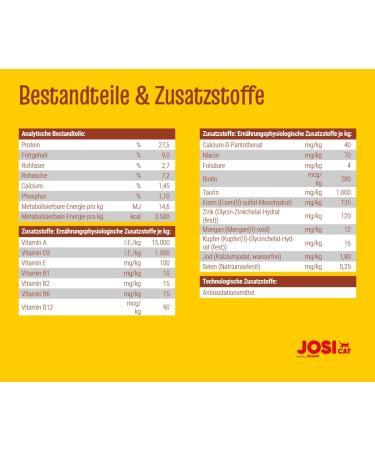 Josicat Tasty Beef Cat Food - Premium Dry Food for Adult Cats (7 x 650g) - 4.55 kg | Powered by Josera - Best Quality International Shipping - Buy Online on GoSupps.com