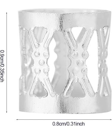 Hair Beads Hair Extension Link Beads Hair Jewelry Beads Hair Braid Cuff Adjustable Metal Hair Braid Beads Rings Cuff Hair Beauty Decoration Tools Accessories for DIY Hair Braiding (Silver 50g) - Buy Online on GoSupps.com