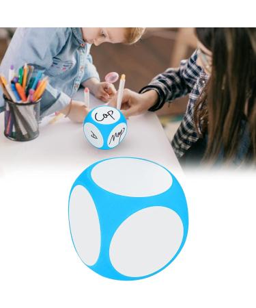Fockety Write on Wipe Off Dice - 3.9in Blank EVA Dry Erase Cubes in Blue | Portable Teaching Aids for Writing Letters Numbers & Shapes | Vibrant & Cleanable - Buy Online on GoSupps.com