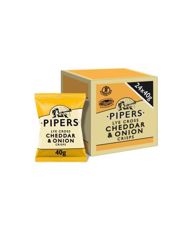 Pipers Crisps | Lye Cross Cheddar & Onion | 24 x 40G