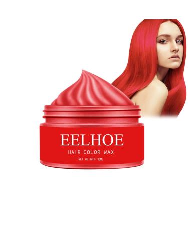 Hair Colour Wax Temporary Hair Dye Disposable Hair Dye Temporary Hair Colour Colour Hair Dye Wax Easy Washable Colour Change Hair Dye Temporary Hair Dye Wax for Men Women Party Cosplay Red