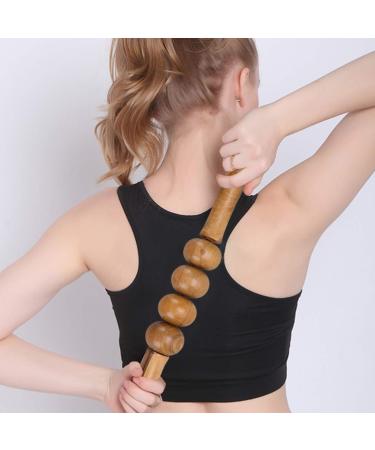 Exceart Body Roll Wood Muscle Roller Stick - Deep Tissue Trigger Point Massage Tool for Sore Muscles & Tight Shoulders - Buy Online on GoSupps.com