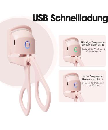 Eyelash Curler USB Rechargeable Electric Eyelash Curler Electric Eyelash Curler with 2 Temperature Settings Professional Eyelash Curler for Long Lasting Natural Curling (White) - Buy Online on GoSupps.com