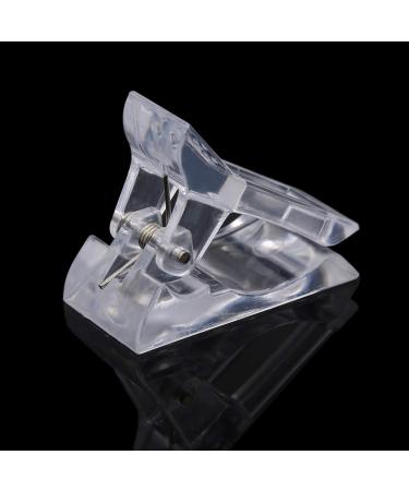 LUCKDANO Set of 5 Clear Gel Nail Clips for Fast Building Lightweight Acrylic Nail Extension Clips for Professional and Home Manicures