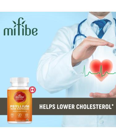 mifibe Psyllium Husk Fibre Capsules | 300 Pills | 2625mg Per Serving | Natural Laxative for Constipation Relief | Soluble Fibre - Buy Online on GoSupps.com