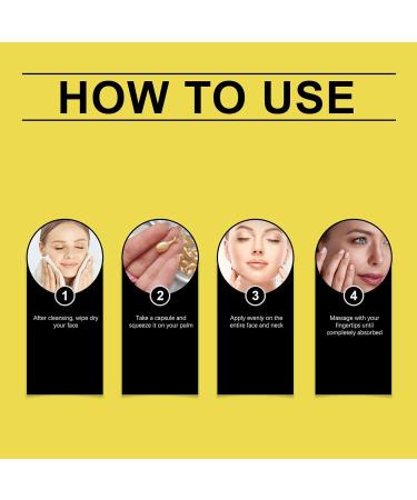Collagen Facial Serum Capsules Anti Aging Firming Capsules with Hyaluronic Acid & Vitamin E Skin Rejuvenation & Sensitive Skin Travel Capsule Serum for Face & Neck (90 Count) - Buy Online on GoSupps.com