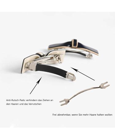 Medium-Sized Hair Clips for Women | Retro Ponytail Automatic Acrylic Hair Clips Set for Thin to Thick Hair - Buy Online on GoSupps.com