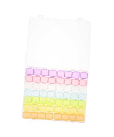 Amosfun 1 Set Nail Art Storage Box Nail Organizers and Storage Makeup Drawer Ornament Storage Bin Ornament Container Nail Acrylic Powder Nail Jewelry Diamond Box Accessories Abs 21x17.6x2cm Colorful