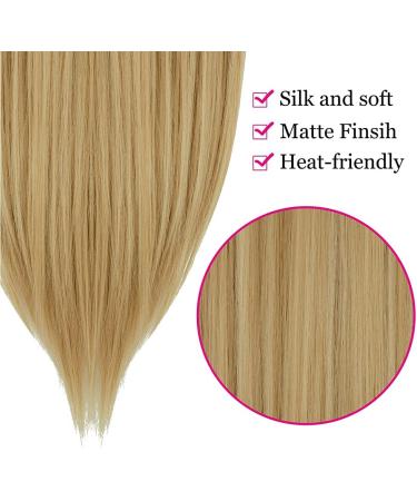 OMGREAT Dirty Blonde Halo Hair Extensions 22 Inch - Heat Resistant Synthetic Hairpieces for Women - No Clip Hidden Wire Headband - Straight Long Hair - #2 Dirty Blonde - 4.4 Oz - Buy Online on GoSupps.com