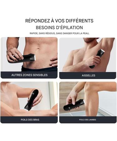 Tondeuse Poils Du Corps | Rasoir lectrique Faible Bruit Tondeuse Poils Pubiens Pour Hommes pour Parties Intimes Pubis Dos Aisselles Poitrine Bras Noir - Buy Online on GoSupps.com
