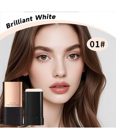 FLLUOUZH Flawless Eraser Foundation Stick 2025 Korean Hydrating Lightweight Foundation Stick with BuiltIn Brush MultiUse Full Coverage AntiWrinkle Makeup 02 Natural Color - Buy Online on GoSupps.com
