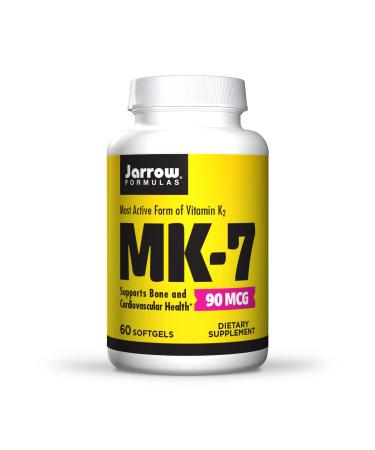 Jarrow Formulas MK-7 Vitamin K2 as MK-7 90 mcg 60 Softgels