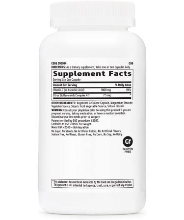 GNC Vitamin C 1000mg 180 Capsules - Supports Healthy Immune System - 180 Servings - Buy Online on GoSupps.com